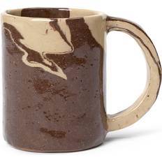 Tazas Ferm Living Ryu Tasse 30 cl - Sand, Braun/Klar Glasiert/LxBxH 7,7 x 12 x 9,5 cm/Jedes Stück Taza