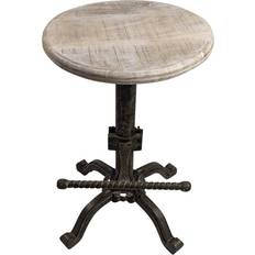 Carolina Chair & Table Ryder Swivel Driftwood/Aged Iron Seating Stool