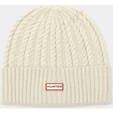 Hunter Mens Cable Beanie Pale Grey One