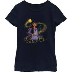 Fifth Sun Girl Disney Wish Asha Shine On T-Shirt Navy Blue