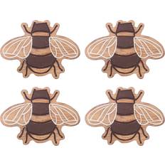 Sass & Belle Wooden Bee Coasters Set Of 4 Glasunderlägg