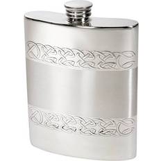 Wentworth Pewter Embossed Celtic bands 6oz Hip Flask