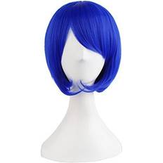 Wigs on sale MapofBeauty MapofBeauty Fashion Girl Natural Short Straight Wigs Diagonal Bangs WigsNavy BlueLadies