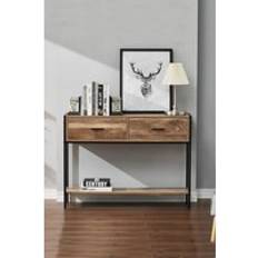 Console Tables on sale Living and Home Rustic Brown Metal Frame Console Table