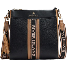 River Island Webbing Messenger Cross Body Bag - Black