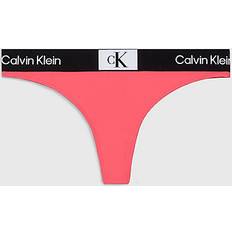 Calvin Klein Pink Bikini Bottoms Calvin Klein Damen Thong KW0KW02352 Stringtangas, Rosa Calypso Coral