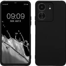 Kwmobile Slim case kompatibel mit xiaomi poco c65 redmi 13c hülle silikon silikonhülle Schwarz 8,00 cm