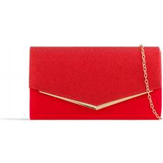 Röda Kuvertväskor Aftershock London Glitter Envelope Clutch Bag - Red