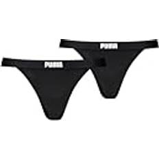 Puma Pack of String Tanga Briefs Black