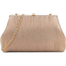 Aftershock London Rose Gold Glitter Clutch Bag with Removable Chain