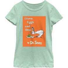 Fifth Sun Girl Dr. Seuss Green Eggs and Ham Book Cover Graphic Tee Mint