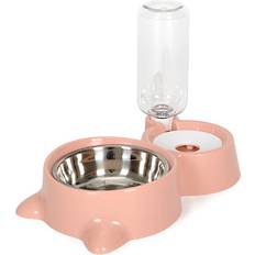 Automatic Pet Feeder Water Dispenser - Pink