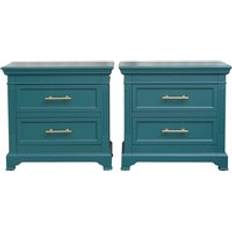 Turquoise Tables Melody Maison Pair Of 2 Large Bedside Table