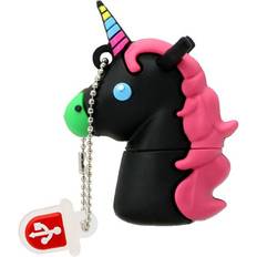 Keshen Fashion Single Horn Horse USB Flash Drive U Disk USB 2.0 black_64G