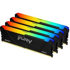 2666 MHz - Belysning - DDR4 RAM Kingston FURY Beast RGB Black DDR4 2666MHz 4x8GB (KF426C16BB2AK4/32)