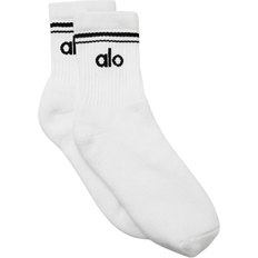 Women Underwear Alo Unisex Half-Crew Throwback Sock - White/Black