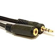 Kenable 3.5mm Stereo Jack to Socket Headphone Extension GOLD Cable 0.3m 0.3m
