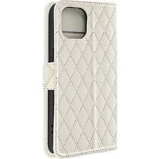 Handyhüllen Avizar Geo Collection Wallet Case Series iPhone 15 Smartphone Hülle, Weiss