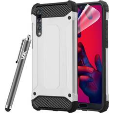 Huawei P20 Pro Mobile Phone Cases iCatchy Silver For Huawei P20 Pro Armour Shockproof Defender Case