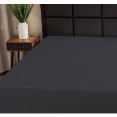 Superity Linen Fitted Queen Dark Cool Bed Sheet Gray (259.08x)