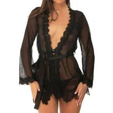 OH LÀ LÀ CHÉRI Women's 9411136 Provence Eyelash Robe and G-String Set