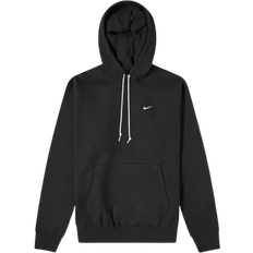 Klær NIKE Men's Solo Swoosh Fleece Pullover Hoodie - Black/White