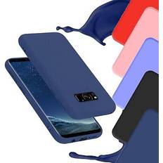 Cadorabo TPU Liquid Silicone Case Cover Galaxy S8 Smartphone Hülle, Grün