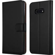 iCatchy Black For Samsung Galaxy S10e Wallet Book Leather Case