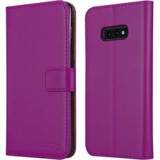 iCatchy Purple For Samsung Galaxy S10e Wallet Book Leather Case