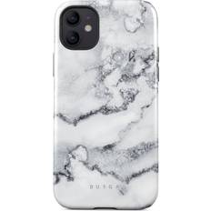 Burga White Winter Classy Marble iPhone 12 Mini Case, Tough MagSafe
