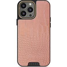 Burga Pink Croco iPhone 14 Pro Case, Elite MagSafe Gold