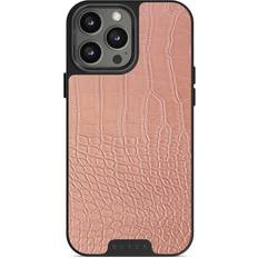 Burga Pink Croco iPhone 14 Pro Case, Elite MagSafe Gunmetal