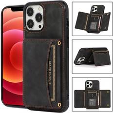 MTP Products iPhone 14 Hybrid Cover med Pung Sort