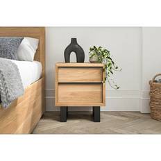 Oak Furnitureland Bedside Tables Oak Furnitureland Natural Solid Oak & Bedside Table