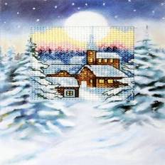 Orchidea Complete Counted cross stitch kit greetings card Winter landscape 6233