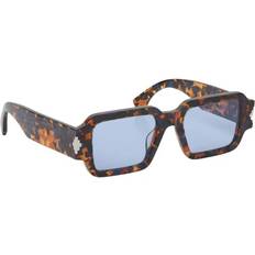 Unisex Maiten Havana Solglasögon Acetat - Blå Fyrkantig
