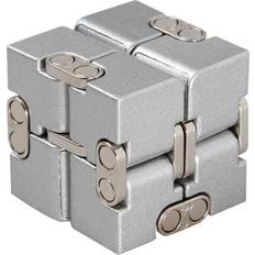 Greenzech Silver Premium Aluminium Alloy Infinity Cube Deformation Magical Cube Fidget Toys EDC Stress Relief Toy