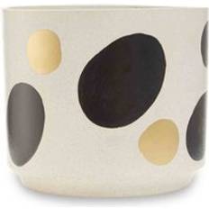 Premier Housewares Interiors Ph Yuri White Gold Spotted Planter