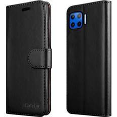 iCatchy Black For Motorola Moto G 5G Plus Leather Wallet Case