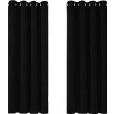 Curtains & Accessories Deconovo Solid Thermal Insulated Eyelet Blackout Curtains 55x87 Inch Two Panels
