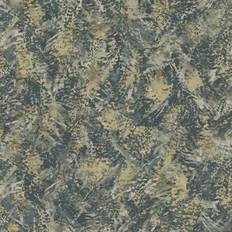 Albany Holden Pluma Teal Gold Wallpaper
