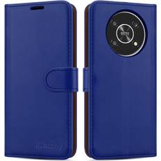 iCatchy Blue Honor Magic 4 Lite 5G Phone Wallet Leather Case