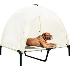 VANFOND Elevated Dog Bed with Canopy, Raised Dog Cot Bed