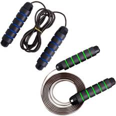 Black Fitness Jumping Rope HKHBJS Jump Rope Tangle-free With Ball Bearings Rapid Speed Skipping Rope Cable, Adjustable Jumping Ropes