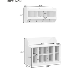 BESTCOSTY Coat Shoe Rack