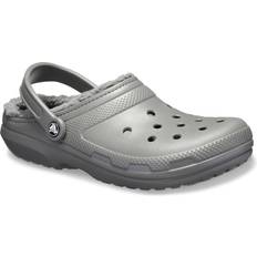 44 - Grau Pantoletten Crocs Classic Lined - Slate Grey/Smoke