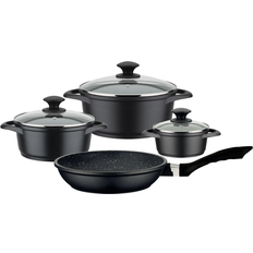 Gusseisen-Kochfeld Set GSW Gourmet Granit Set med lock 7 delar