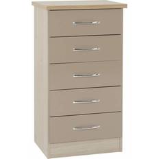 Plastic Chest of Drawers SECONIQUE Nevada Rustic Oak Chest of Drawer 50x93cm