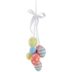 Plastic Easter Decorations Northlight Floral Striped Spring Yellow/Blue/Pink Easter Decoration 17"