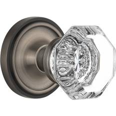 Building Materials Nostalgic Warehouse BN10-CLAWAL-AP Classic Rosette Knob Passage, Antique